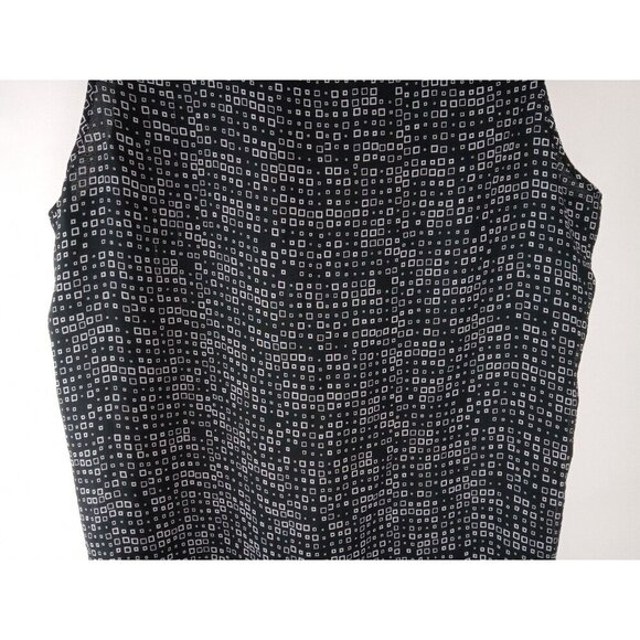 Added Dimensions Womens Top Black Lined Sleeveless Geometric Blouse Size 4X Plus - Picture 5 of 12